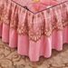 European Princess Lace Quilted Crystal Single Piece Thickened Warm Milk Velvet Bed Cover Bedspread Skirt Style 1.8m_maomaolike.com