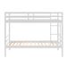 Twin Over Twin Bunk Bed With Ladder,Wooden Bunk Bed With High Guardrail And Ladder For Kids, Teens, Dorm Rooms, And Guest Rooms,No Box Spring Needed,White_maomaolike.com