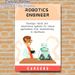 Robotics Engineer Career Painting Poster, Bright Cartoon-style Poster, Informative Design Explaining Robotics Engineering Roles, Ideal For Office And_maomaolike.com