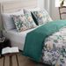 Home Furniture Retro Floral Brushed Print Quilt Set Three Piece_maomaolike.com