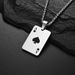 The 2025 New 2PCS Hip-hop Style Declaration Card Spades Heart Necklace Suitable For Both Men And Women To Wear. It Is A_maomaolike.com