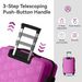 3-Piece Luggage Set Travel Lightweight Suitcases With Rolling Wheels, TSA Lock & Moulded Corner, Carry On Luggages For Business, Trip, (20"/24"/28"), Rose Pink_maomaolike.com