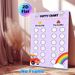 Potty Chart Painting Poster, Cute Cartoon Style Lavender Poster With Rainbow & Car Graphics, Practical Tool To Track Toilet Training Progress, Ideal_maomaolike.com