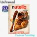 Nutella & Croissant Themed Painting Poster, Warm-toned Delicious Food Scene Poster, Appetizing Wall Decor Option For Kitchen, Dining Area_maomaolike.com