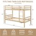 Twin Over Twin Bunk Bed With Ladder,Wooden Bunk Bed With High Guardrail And Ladder For Kids, Teens, Dorm Rooms, And Guest Rooms,No Box Spring Needed,White_maomaolike.com