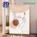 Minimalist Hand & Lip Line Art Painting Poster, Soft Earthy Tone Abstract Minimalist Poster, Sleek Understated Aesthetic Ideal For Living Room_maomaolike.com