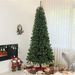 9ft Artificial Christmas Tree, Xmas Tree With 2132 Branch Tips, Auto Open, Holiday Décor With Steel Base For Home Office, Green_maomaolike.com