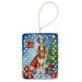 Saluki Christmas Reindeer Porcelain Ornament Christmas Tree Hanging Decorations For Home Christmas Holiday, Rectangle, Gift, Multicolor_maomaolike.com