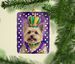 Cairn Terrier King Of Mardi Gras Porcelain Ornament Christmas Tree Hanging Decorations For Home Christmas Holiday, Rectangle, Gift, Multicolor_maomaolike.com