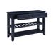 Retro Design Console Table With Two Open Shelves, Pine Solid Wood Frame And Legs For Living Room_maomaolike.com