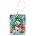 Bichon Frise Christmas Porcelain Ornament Christmas Tree Hanging Decorations For Home Christmas Holiday, Rectangle, Gift, Multicolor_maomaolike.com