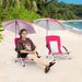 Beach Umbrella Chair For Adults With Adjustable Parasol UPF50+ Sun Tear-proof 600D Oxford Fabric 360° Adjustable Tilt_maomaolike.com