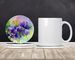 New Jersey Violet In Watercolor Large Sandstone Coasters Pack Of 4 Absorbent Round Coasters Decor Gifts For Men Or Women, 4 In, Multicolor_maomaolike.com