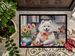 Decorating Easter Samoyed Doormat Front Door Mat Indoor Outdoor Rugs For Entryway, Non Slip Washable Low Pile, 24H X 36W_maomaolike.com