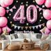 40th Birthday Party Banner - 2D Flat Polyester Backdrop, Wall Hanging Photo Props, Birthday Party Supplies_maomaolike.com