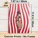 Circus Themed Painting Poster, Vibrant Vintage Cartoon Style Poster, Cheerful Design Featuring Circus Performers Peeking From Striped Curtain, Ideal_maomaolike.com