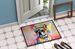 French Bulldog Hippie Dawg Doormat Front Door Mat Indoor Outdoor Rugs For Entryway, Non Slip Washable Low Pile, 24H X 36W_maomaolike.com