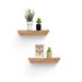 Floating Shelves 11.81" Wall Mounted Wood Shelves For Bathroom, Bedroom, Living Room, Kitchen, Hanging Shelf For Books/Storage/Decor With Invisible Brackets, Maple_maomaolike.com