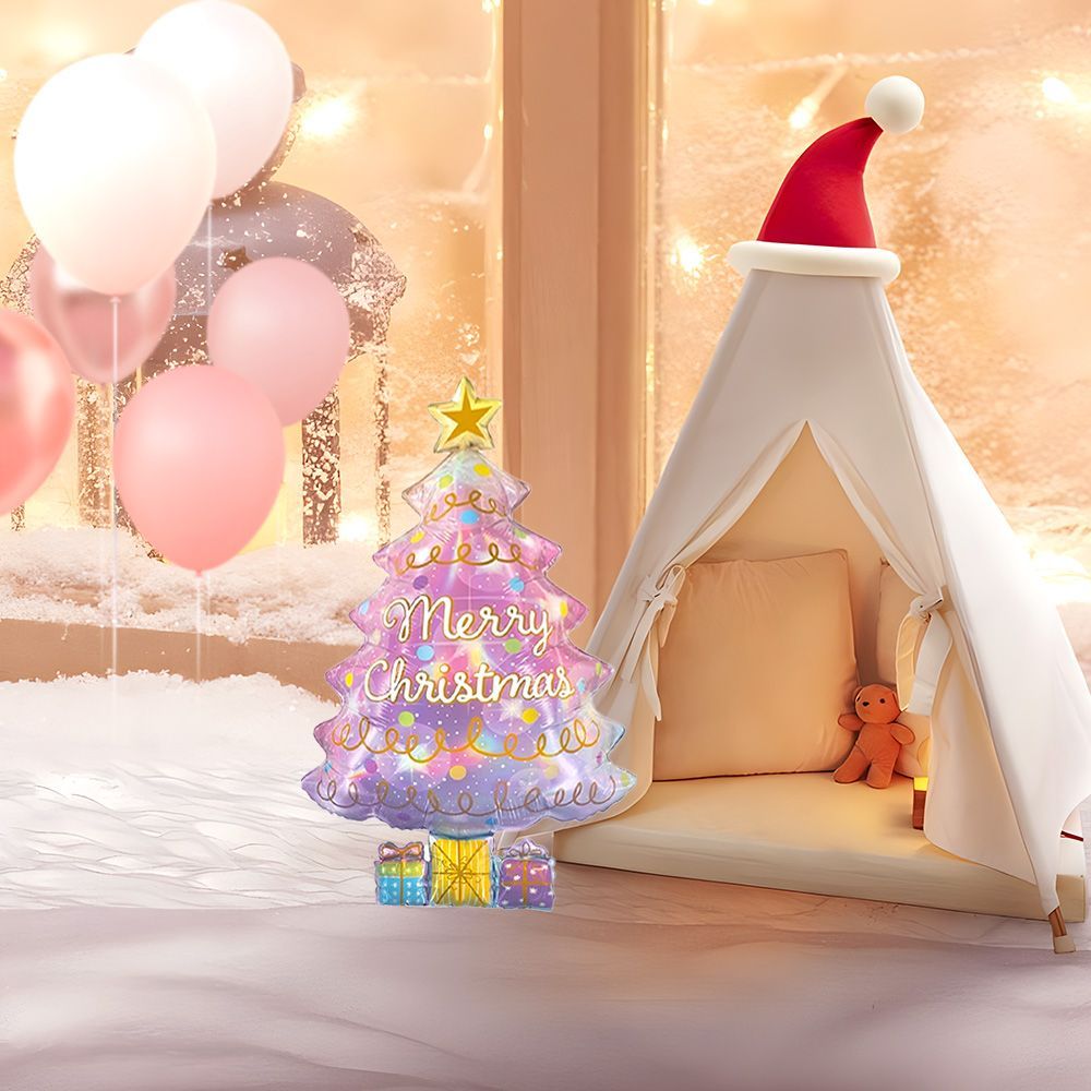 Pink Christmas Tree Balloons Christmas Balloons Christmas Tree Foil Balloons For Christmas-Themed Party Birthday Party Supplies Decorations Party Decorations Balloons Fo 88pcs_maomaolike.com