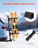 Folding Hitch Mounted Ski & Snowboard Rack, Fits 2-Inch Receiver, Carries Up To 6 Pairs Of Skis Or 4 Snowboards, Adjustable Hitch-Mounted Rack For Car With Key Lock, Security Strap, Tilt Access_maomaolike.com