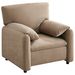 Modern Accent Chair, Chenille Oversized Arm Chair, 38 Inches Wide, Comfortable Cushioned Single Casual Sofa Chair, Suitable For Living Room, Bedroom Reading Chair,Brown_maomaolike.com