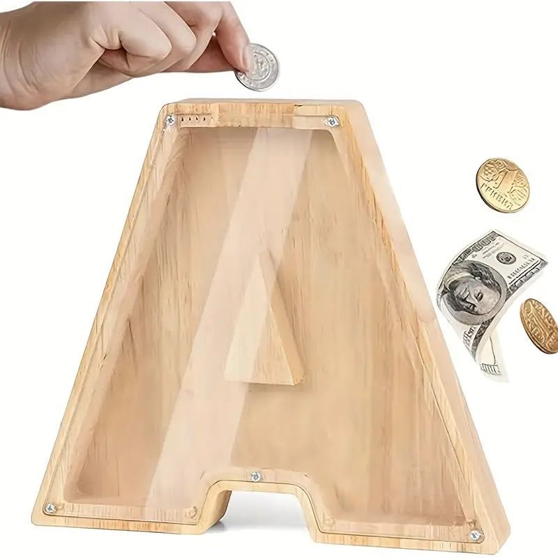 Wooden Letter Storage Box For Boys And Girls, Letters A-Z, Coin Box, Birthday Gift, Easter Gift_maomaolike.com