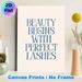 Lash Quote Painting Poster, Minimalist Blue Typography Poster, Elegant Beauty-themed Wording Ideal For Beauty Salon, Bedroom Wall Decor_maomaolike.com