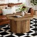 Coffee Table, Farmhouse Circle Center Table Sofa Side Table_maomaolike.com