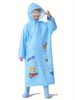 Cute Girls Cartoon Angel Print Raincoat With Schoolbag Cover, Rainproof Long Jacket Perfect For Outdoor Activities Children's Day_maomaolike.com