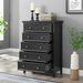 Modern 5 Drawers Dresser 5 Drawers Cabinet,Chest Of Drawers Closet Organizers And Storage Clothes Storage Drawers Cabinet For Living Room, Farmhouse Dresser Organizer WHITE_maomaolike.com