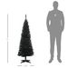 5' Artificial Pencil Christmas Tree, Slim Xmas Tree With 294 Realistic Branch Tips And Plastic Stand, Black_maomaolike.com
