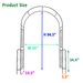 Metal Garden Arch W55'' X H94.5'' Garden Arbor Trellis Climbing Plants Support Rose Arch Outdoor Arch_maomaolike.com