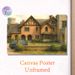 Vintage English Manor Painting Poster, Warm-toned Watercolor-style Classic Manor With Vintage Car Poster, Brings Nostalgic Rural Charm, Ideal Decor_maomaolike.com