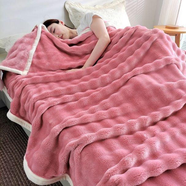 Thickened Bubble Velvet Flannel Nap Sofa Cover Blanket_maomaolike.com