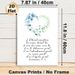 French Bible Verse Painting Poster, Delicate Watercolor Blue & Green Floral Wreath Poster, Inspirational Religious Message, Ideal For Home, Living_maomaolike.com
