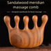 Meridian Massage Sandalwood Five-Tooth Comb Large Scalp Men And Women Health Head Therapy Anti-Static_maomaolike.com