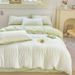 Wholesale INS Japanese Simple Striped Pure Jacquard Four-Piece Nordic Style Full Yarn-Dyed Washed Cotton 4-Piece Set_maomaolike.com