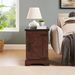 Farmhouse End Table Nightstand Rectangular Farmhouse End Table With Barn Door And Adjustable Storage Shelf, Rustic Sofa Side Table For Living Room, Bedroom_maomaolike.com