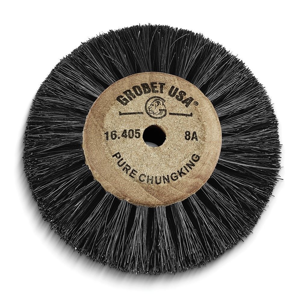 Grobet USA 8A Chungking Black Bristle Wood Hub Brush_maomaolike.com