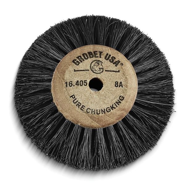 Grobet USA 8A Chungking Black Bristle Wood Hub Brush_maomaolike.com