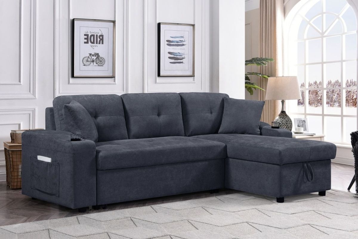 convertible Sectional Sofa With Armrest Storage_maomaolike.com