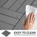 Wood Plastic Composite Deck Tiles Set Of 20pcs, Composite Decking Resist Rust, Water, Weather, Indoor&Outdoor, Easy To DIY & Maintain, Ideal For Patios, Balconies, Rooftops, Decks, 12x12in_maomaolike.com