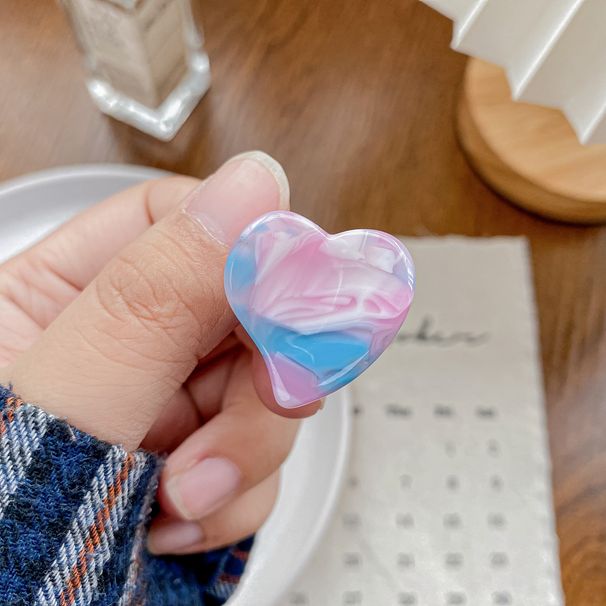 Unisex Bofeiya sweet and cute acetate heart small clip high-end side clip side hair clip top clip braided hair accessories_maomaolike.com