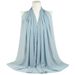 Unisex Solid color monochrome pearl chiffon shawl Long shawl Muslim shawl_maomaolike.com