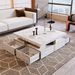 Modern Square Storage Coffee Table With 4 Drawers_maomaolike.com