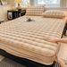 Thickened Rabbit Fur Sheet Single Piece Winter Milk Coral Bed Cover Fleece Warm Mattress Protector Three-Piece Set_maomaolike.com