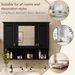 35'' X 28'' Wall Mounted Bathroom Medicine Cabinet, Modern Bathroom Wall Cabinet With Mirror, Mirror Cabinet With Open Shelves_maomaolike.com