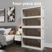 573QT 4-Pack 35.4'' Wide Transparent Plastic Storage Cabinets For Closet Organizers And Storage, Folding Storage Box, Stackable Storage Bins With Open Front Door_maomaolike.com