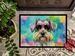 Schnauzer Hippie Dawg Doormat Front Door Mat Indoor Outdoor Rugs For Entryway, Non Slip Washable Low Pile, 24H X 36W_maomaolike.com