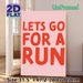 Running Motivational Painting Poster, Bold Red Typographic Poster, Inspiring Running Quote Decor Ideal For Gym, Home Workout Area And Hallway_maomaolike.com